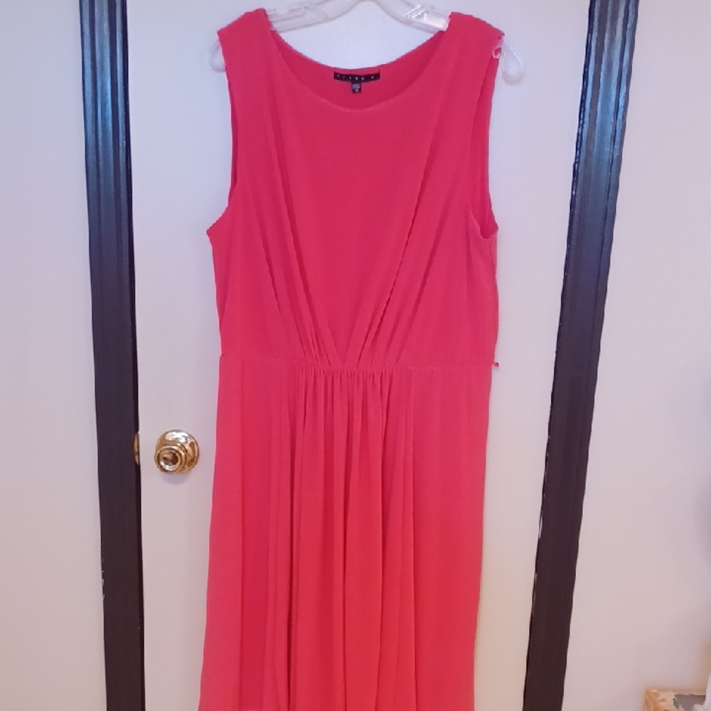 Tiana B Coral Sleeveless Dress